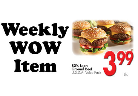 80% Lean Ground Beef $3.99LB