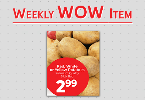 Red, White, or Yellow Potatoes 5lb bag $2.99