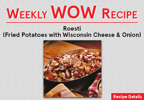 Roesti (Fried Potatoes with Wisconsin Cheese & Onion)