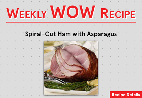 Spiral-Cut Ham with Asparagus