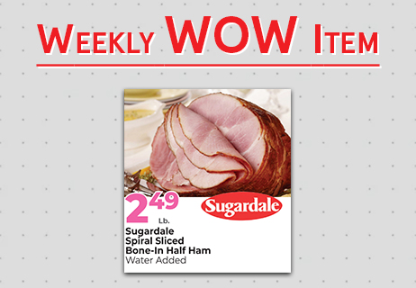 Sugardale Spiral Sliced Bone-In Half Ham $2.49 a LB